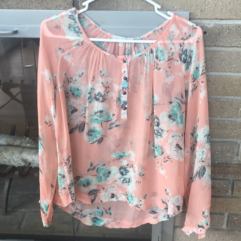 Red Haute Blouse - pink, 100% silk